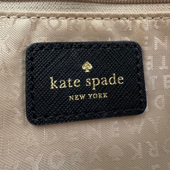 Kate Spade Saffiano Leather Laurel Way Greer Crossbody Bag Ivory/Black - Picture 9 of 11